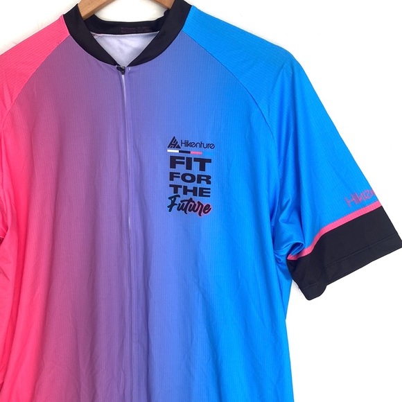 (A7) NEW Hikenture Cycling Jersey Short Sleeve Top, Full Zipper, Sz Large, NWOT - Picture 2 of 6